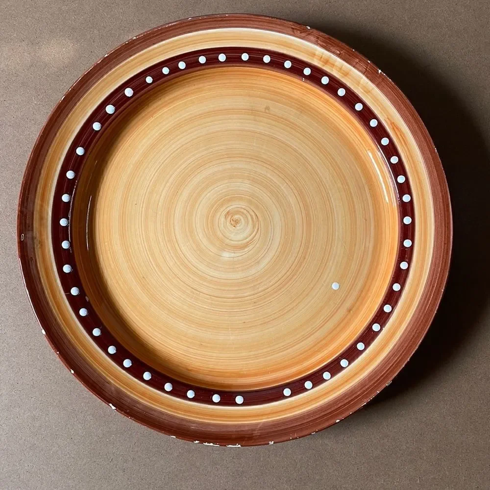 Pier One Hand Painted Large Circular Serving Dish (Made in Italy)